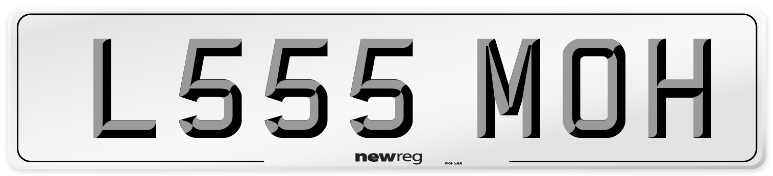 L555 MOH Number Plate from New Reg